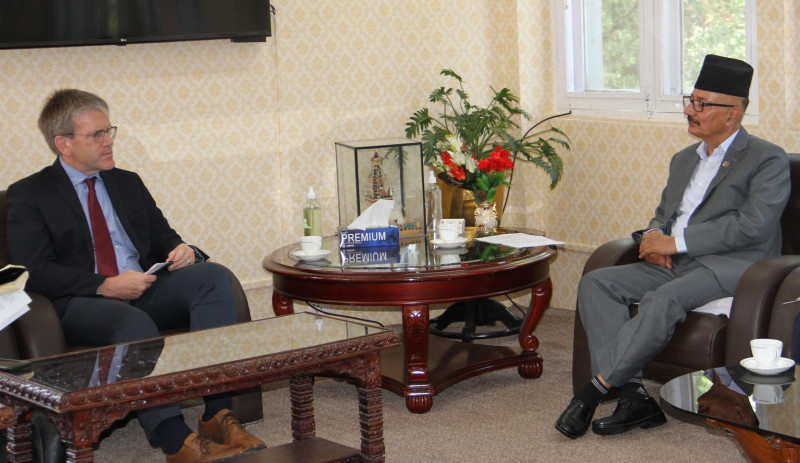 उद्योगमन्त्री रिजाल र अमेरिकी राजदूतबीच व्यापार अभिवृद्धि तथा लगानीबारे छलफल